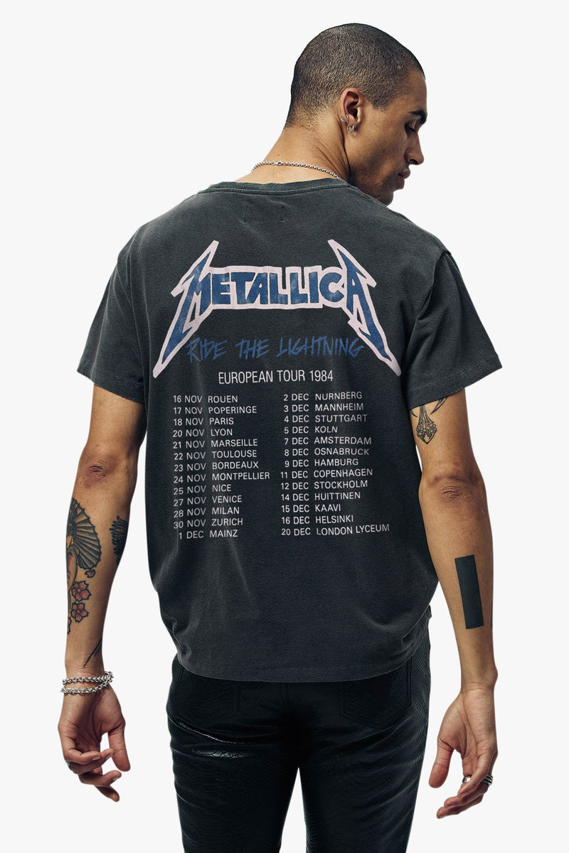 METALLICA RIDE THE LIGHTNING EURO TOUR VINTAGE T-SHIRT