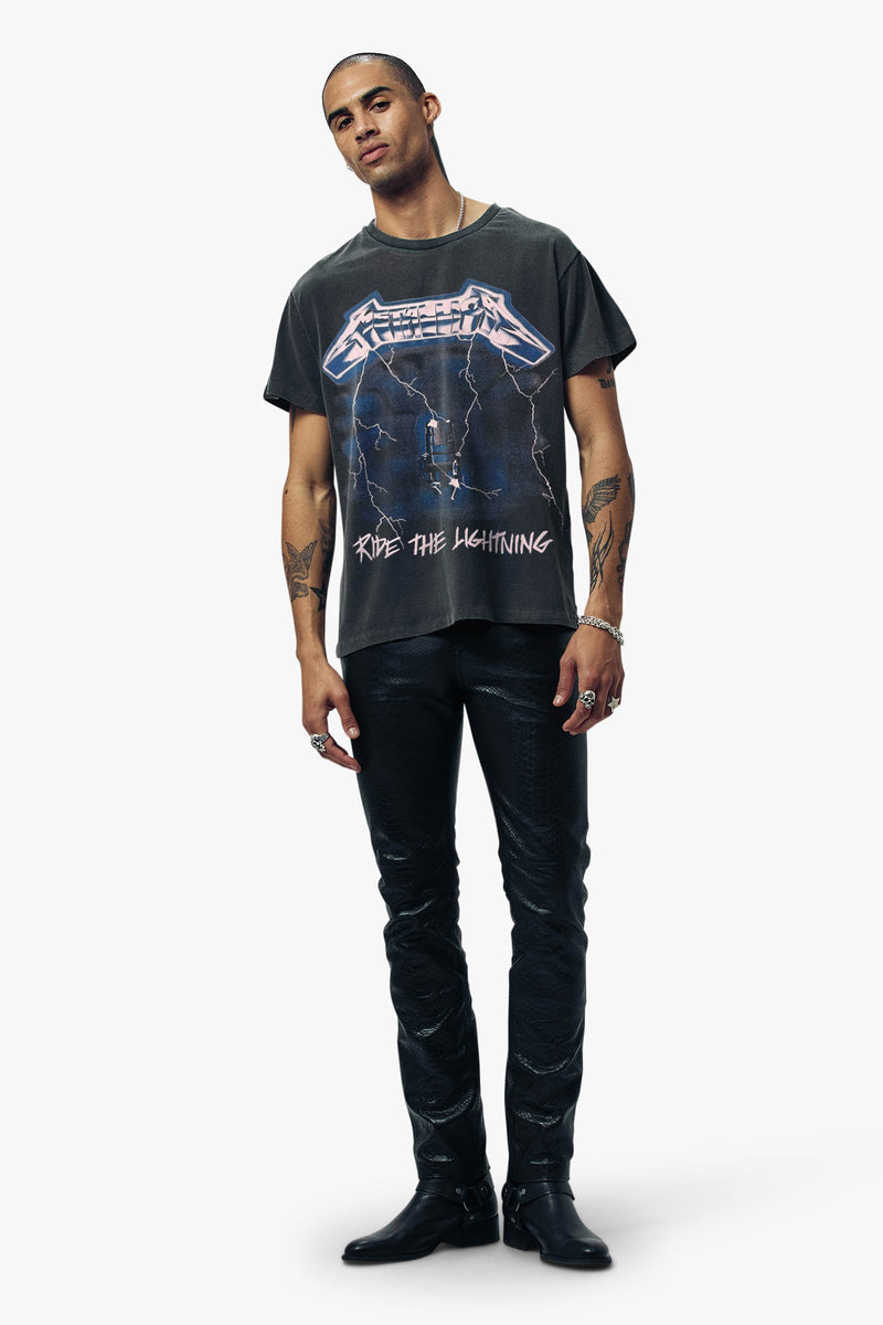 METALLICA RIDE THE LIGHTNING EURO TOUR VINTAGE T-SHIRT