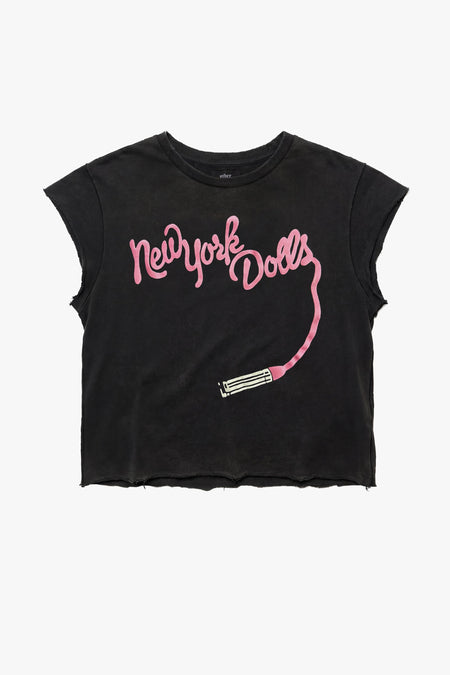 NEW YORK DOLLS LIPSTICK RAW EDGE VINTAGE T-SHIRT