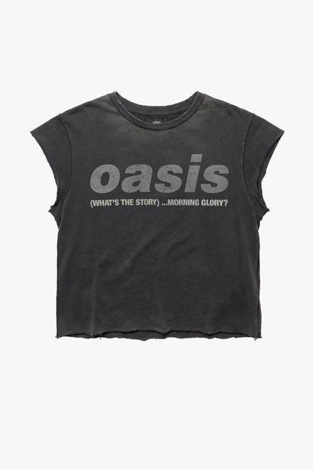 OASIS WHAT'S THE STORY RAW EDGE VINTAGE T-SHIRT