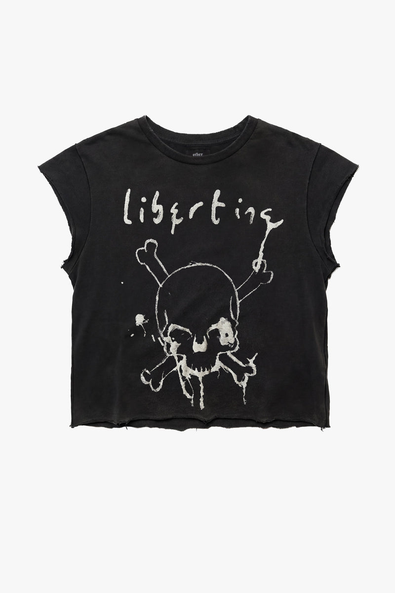 THE LIBERTINES SKULL RAW EDGE VINTAGE T-SHIRT