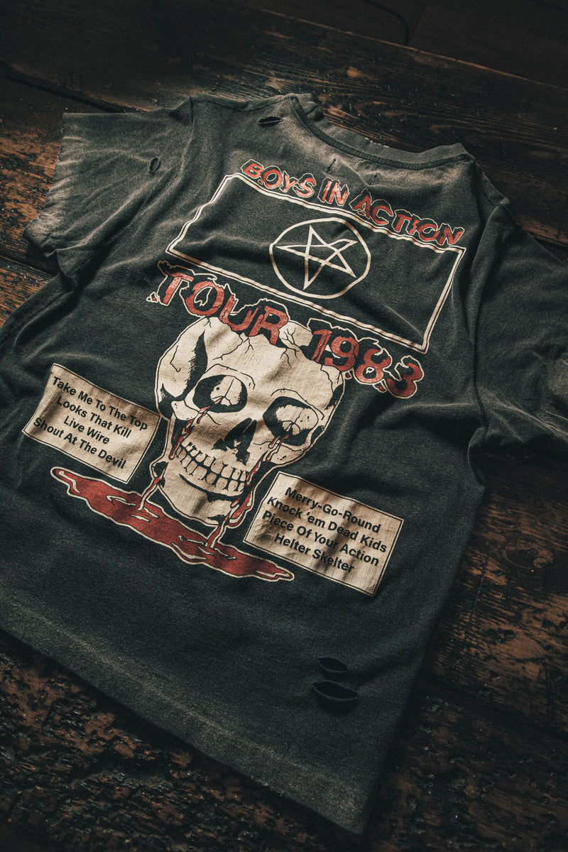 Motley Crue Boys in Action Vintage T-Shirt